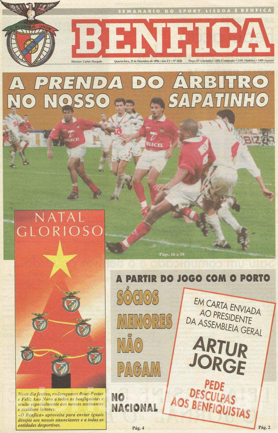 jornal o benfica 2828 1996-12-25